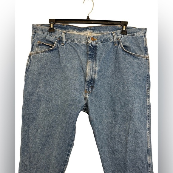 Rustler Big and Tall Straight Blue Jeans Size 42x30 ☀️ - Picture 5 of 16